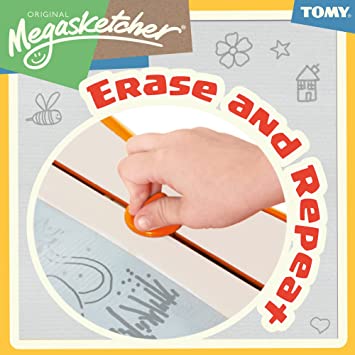 WHITE/ORANGE - TOMY Megasketcher Classic - Drawing Tool