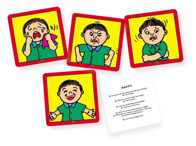 Emotion Cards with Q & A Guide - Emotions Training