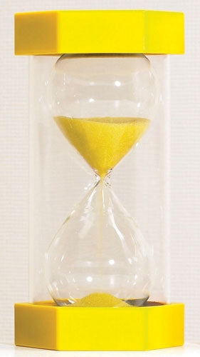 Visual Timer - Large Yellow Sand Timer - 10 Minutes