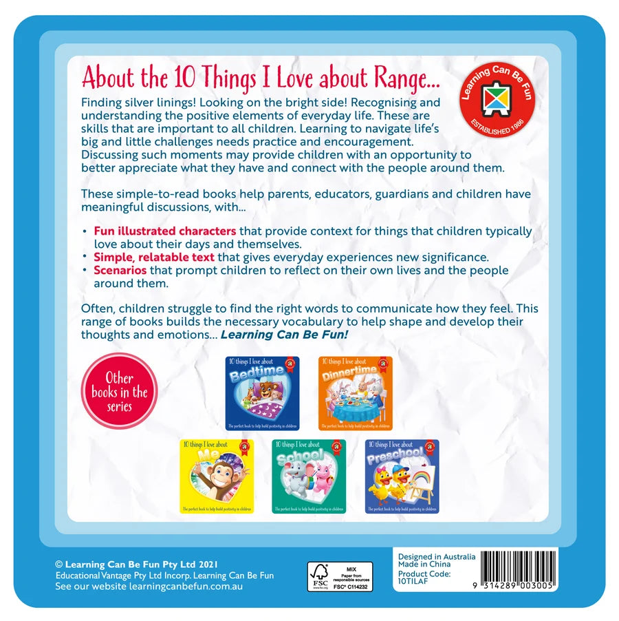 10 Things I Love About Family - Children's Book
