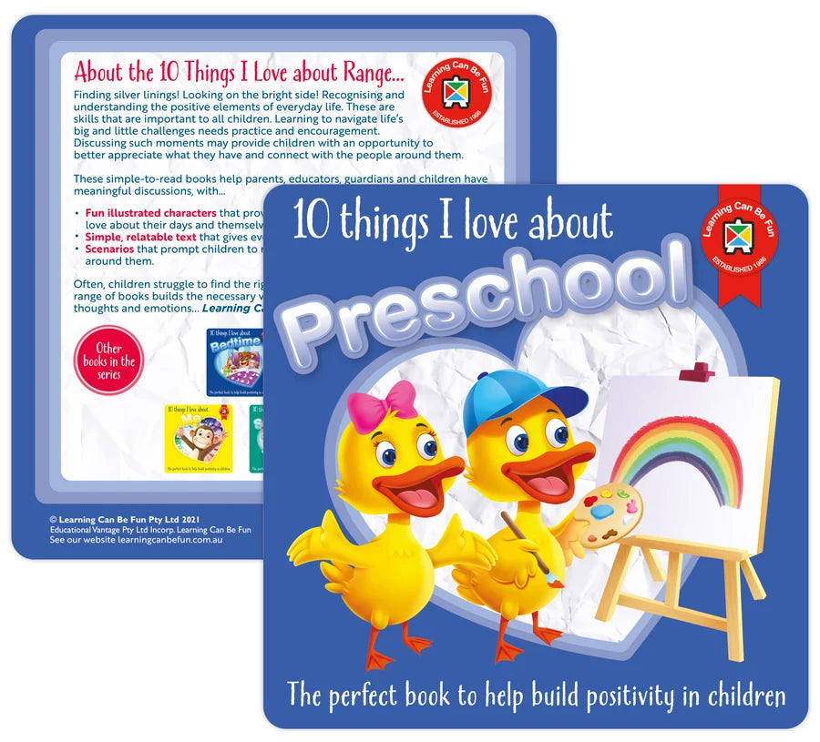 10 Things I Love About Preschool - Children's Book