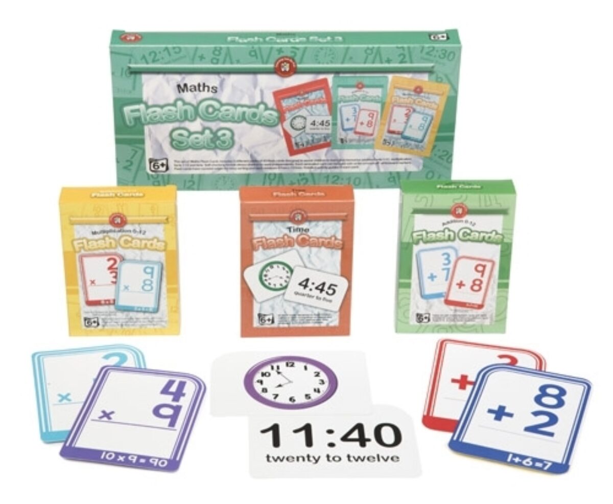 Maths Flash Cards Set of 3 - Learning Can be Fun