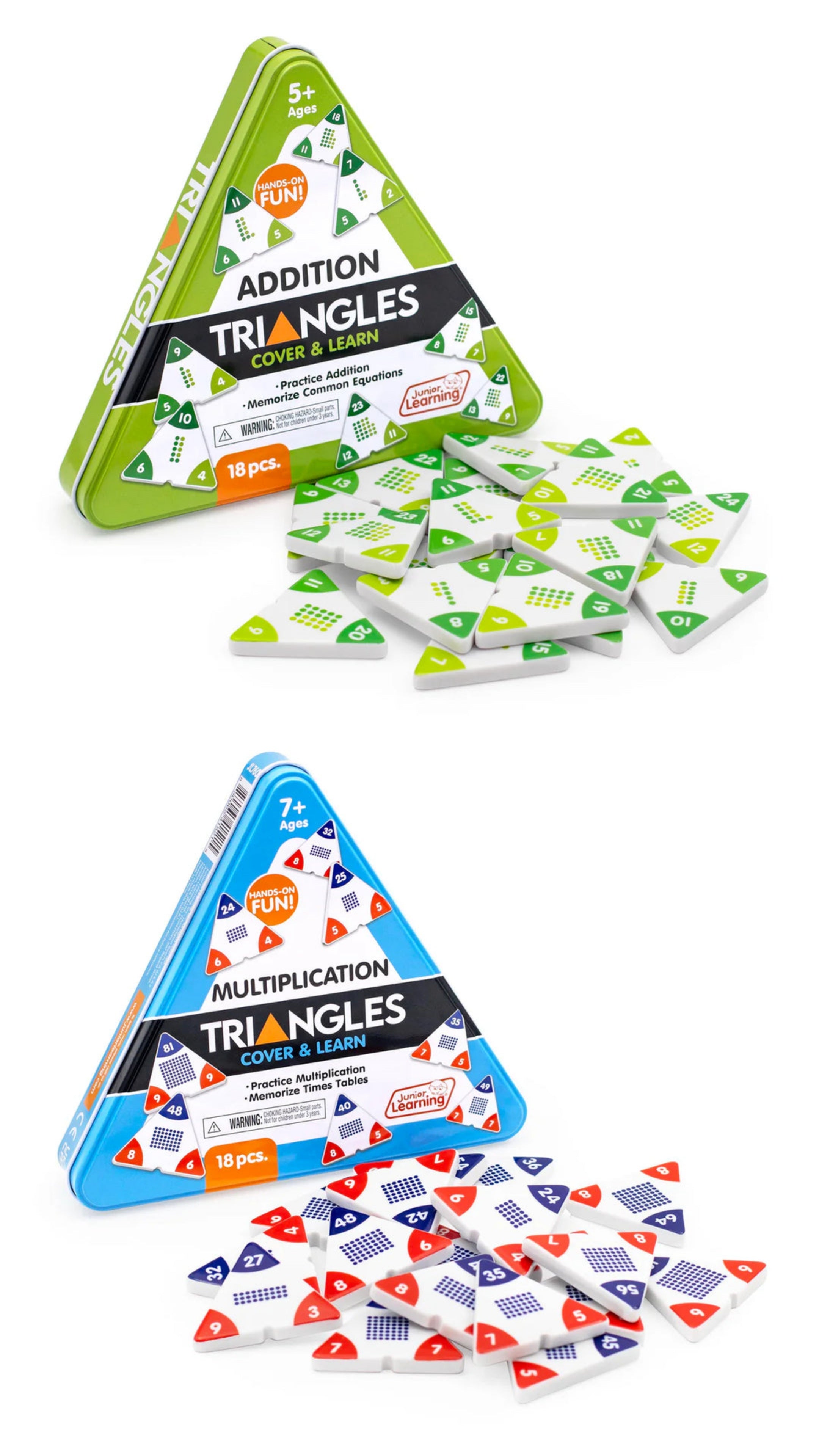 Math Triangles Cover & Learn By Junior Learning