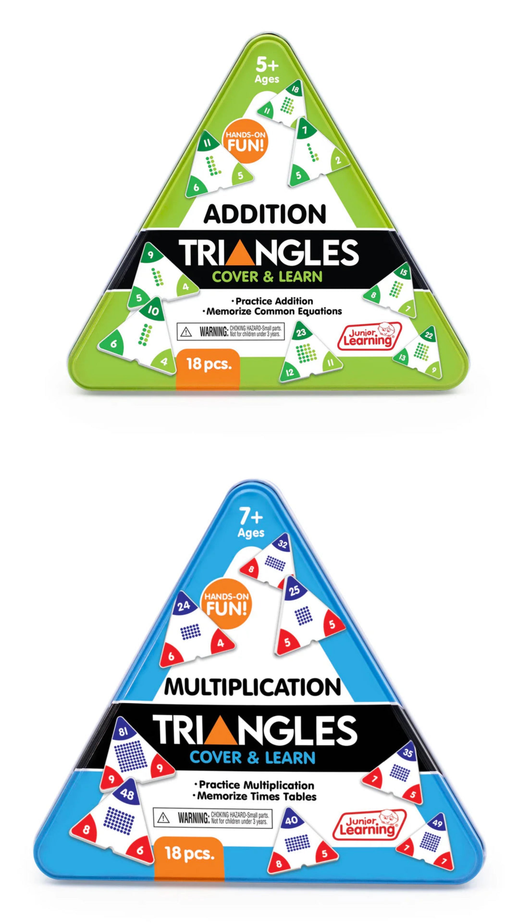 Math Triangles Cover & Learn By Junior Learning