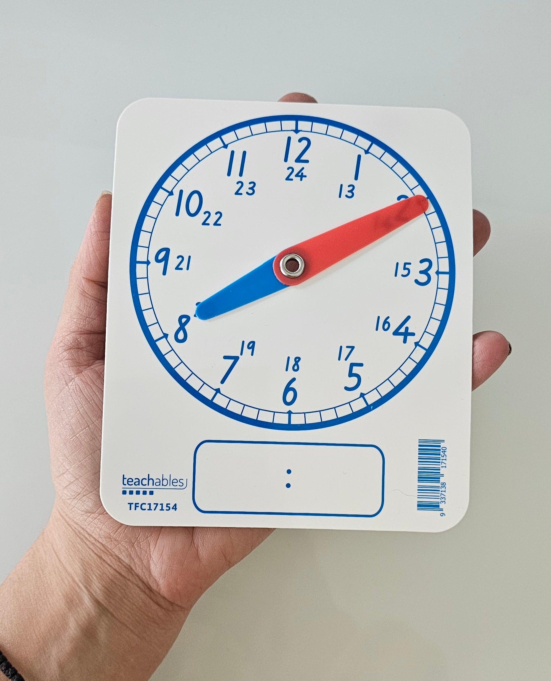 24hrs Clock Face Digi/Ana - White
