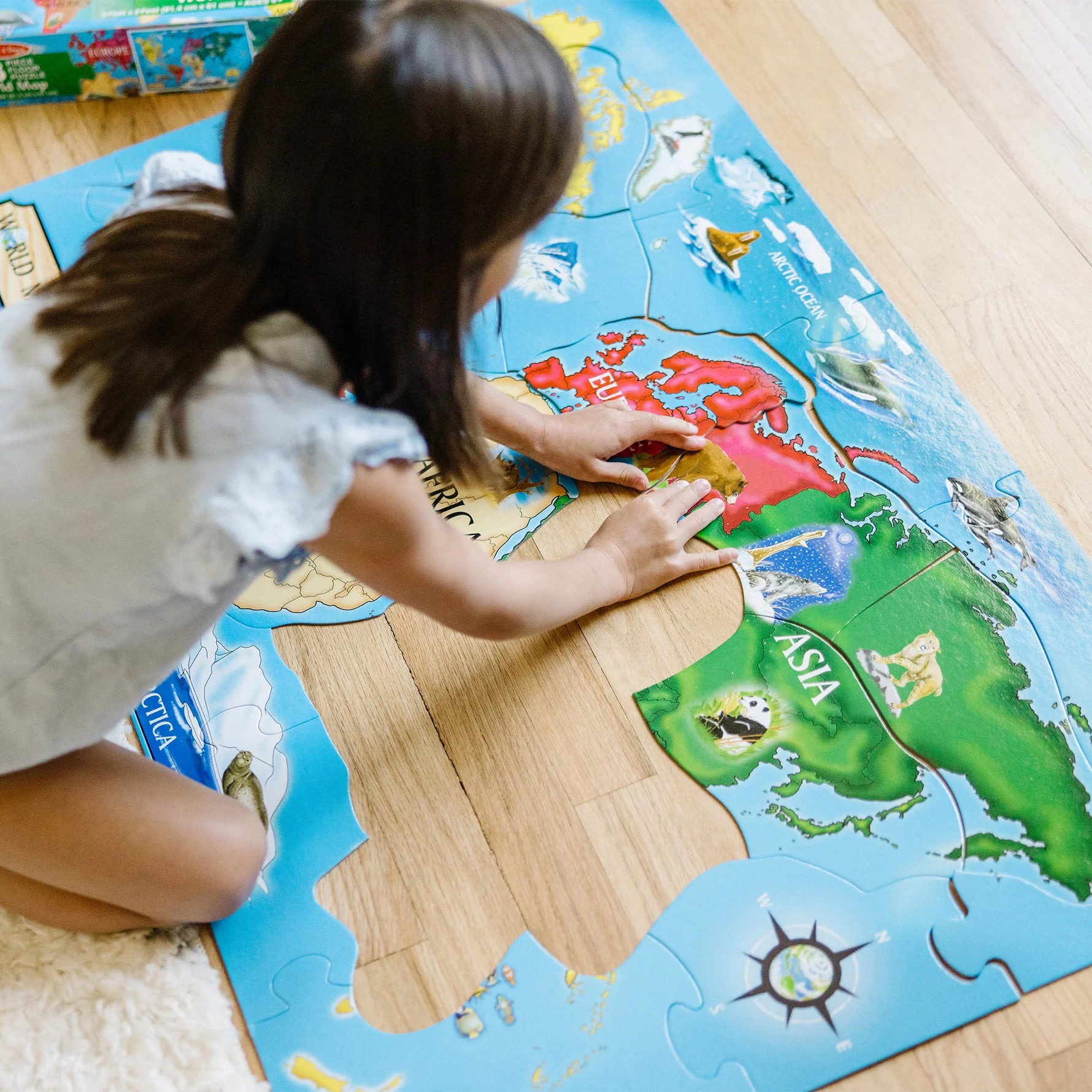 Melissa & Doug – World Map Floor Puzzle – 33 Pieces