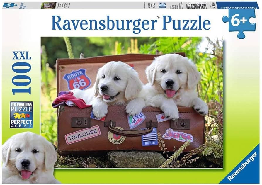 Ravensburger - Travelling Puppies Puzzle 100 Pieces