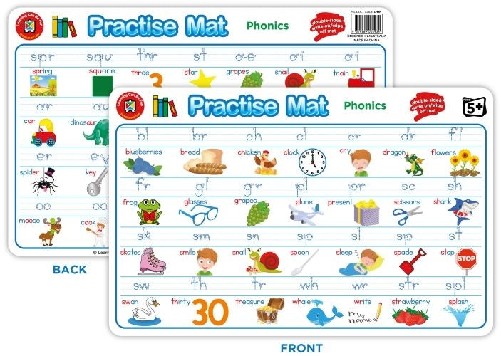 Primary Learning Mat Phonics Practise Mat - Learning Can Be Fun