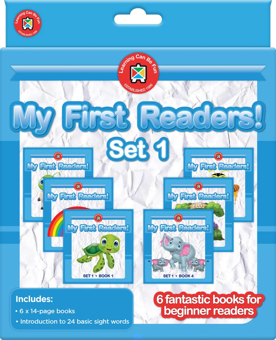 My First Readers Set 1 - By Learning Can Be Fun - 6 Beginner Reading Books