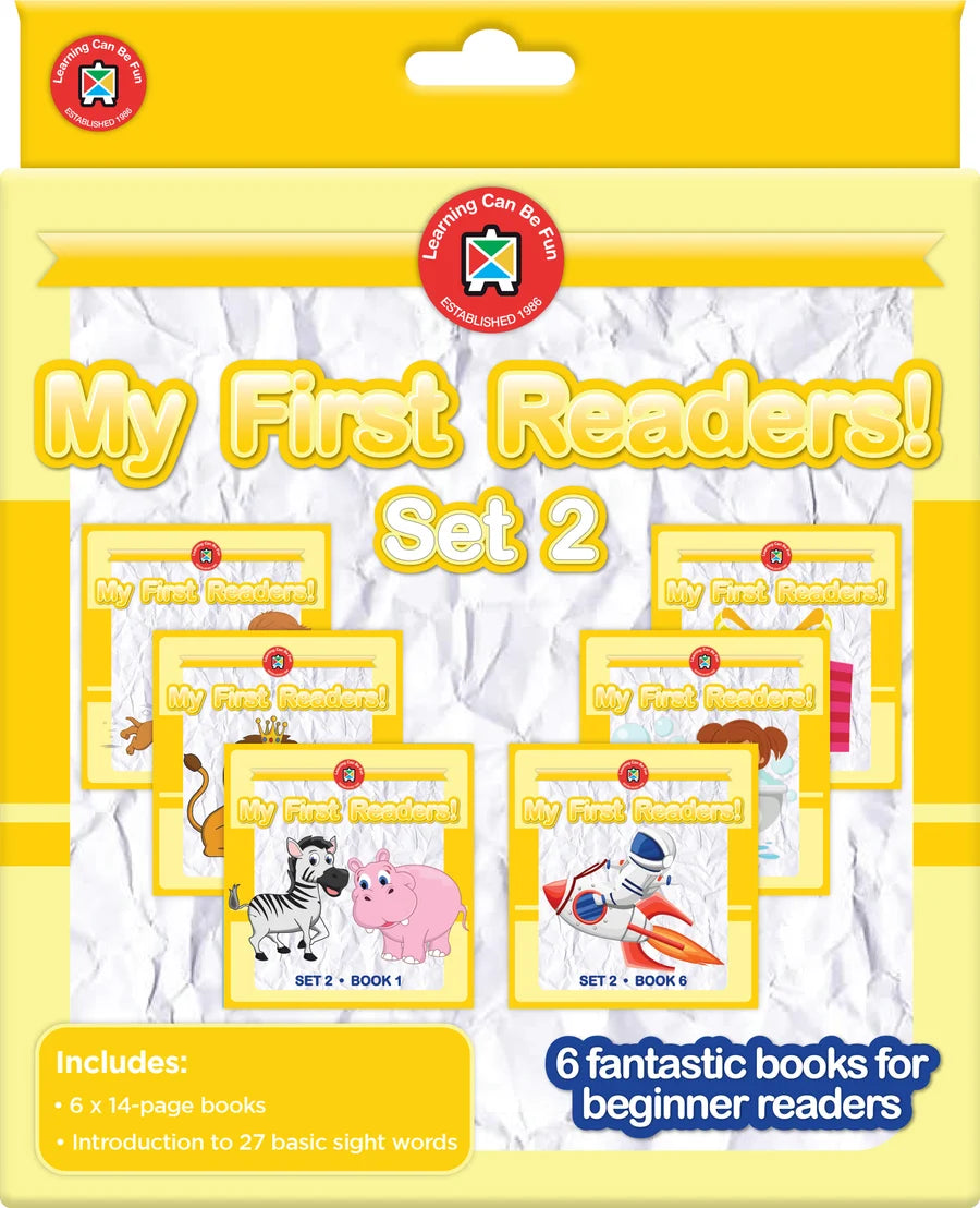 My First Readers Set 2 - By Learning Can Be Fun - 6 Beginner Reading Books