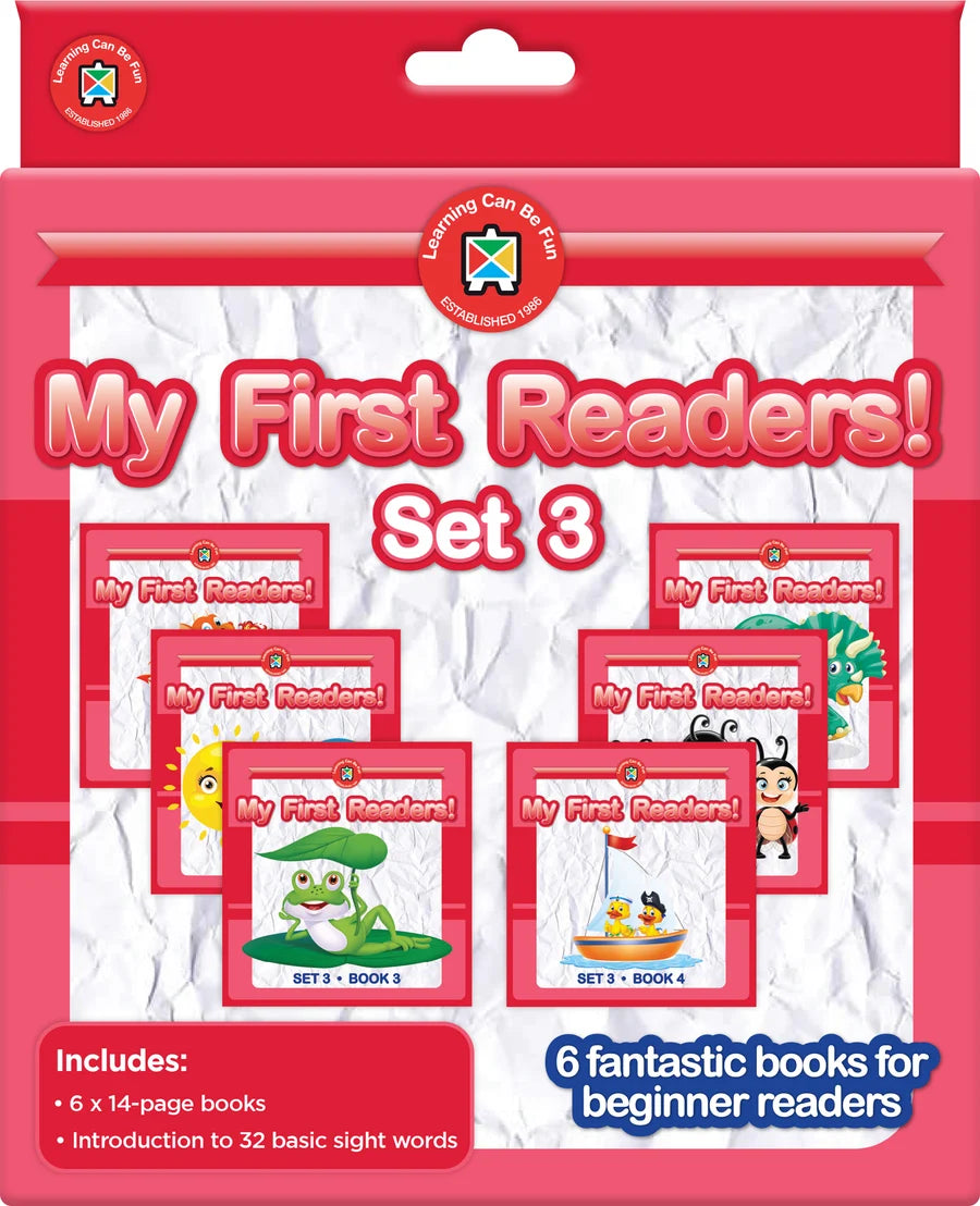 My First Readers Set 3 - By Learning Can Be Fun - 6 Beginner Reading Books