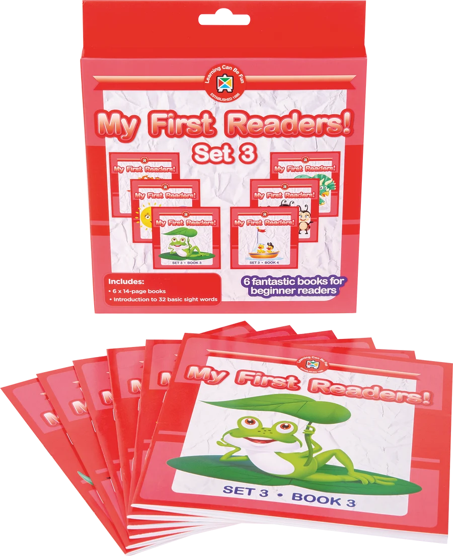 My First Readers Set 3 - By Learning Can Be Fun - 6 Beginner Reading Books