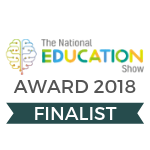 Easy Read Time Teacher Classroom Clock 35cm - White Frame - Red/Blue Face