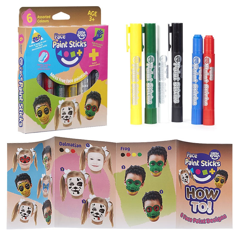 Little Brian Face Paint Sticks Classic 6 pk