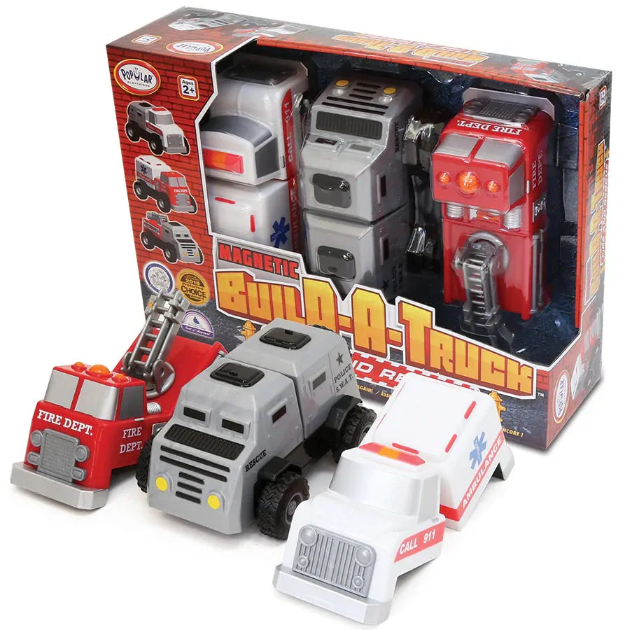 Magnetic Build-A-Truck Fire & Rescue – Popular Playthings