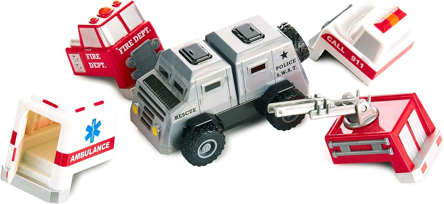 Magnetic Build-A-Truck Fire & Rescue – Popular Playthings