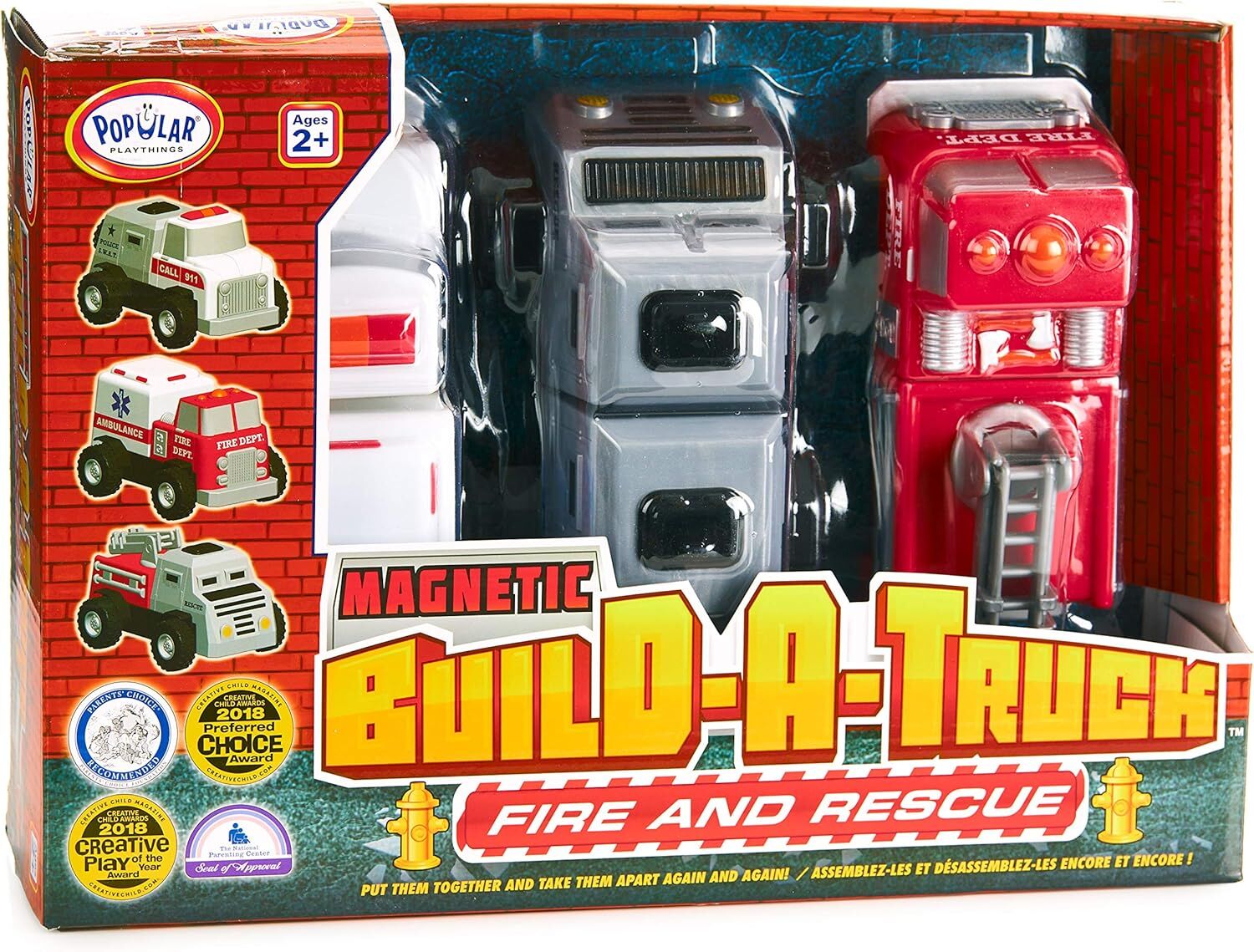 Magnetic Build-A-Truck Fire & Rescue – Popular Playthings