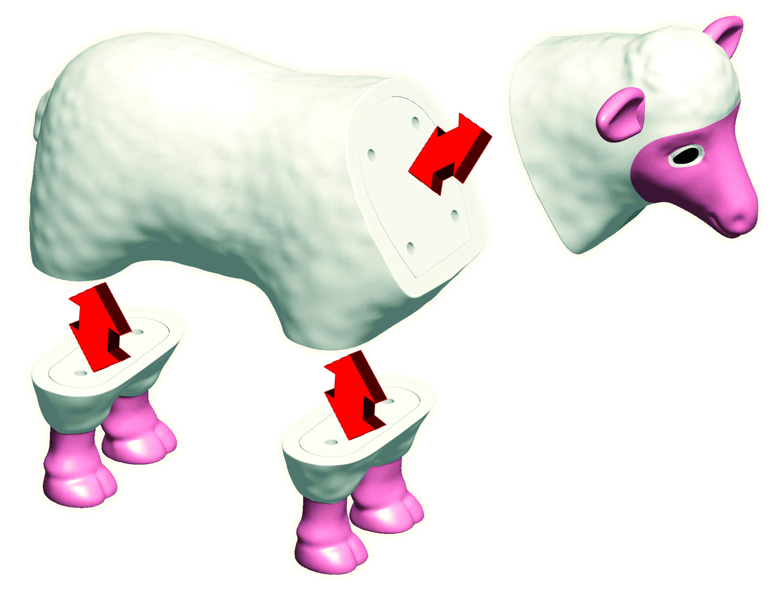 Mix or Match Animals - Farm 2 - Large Pieces