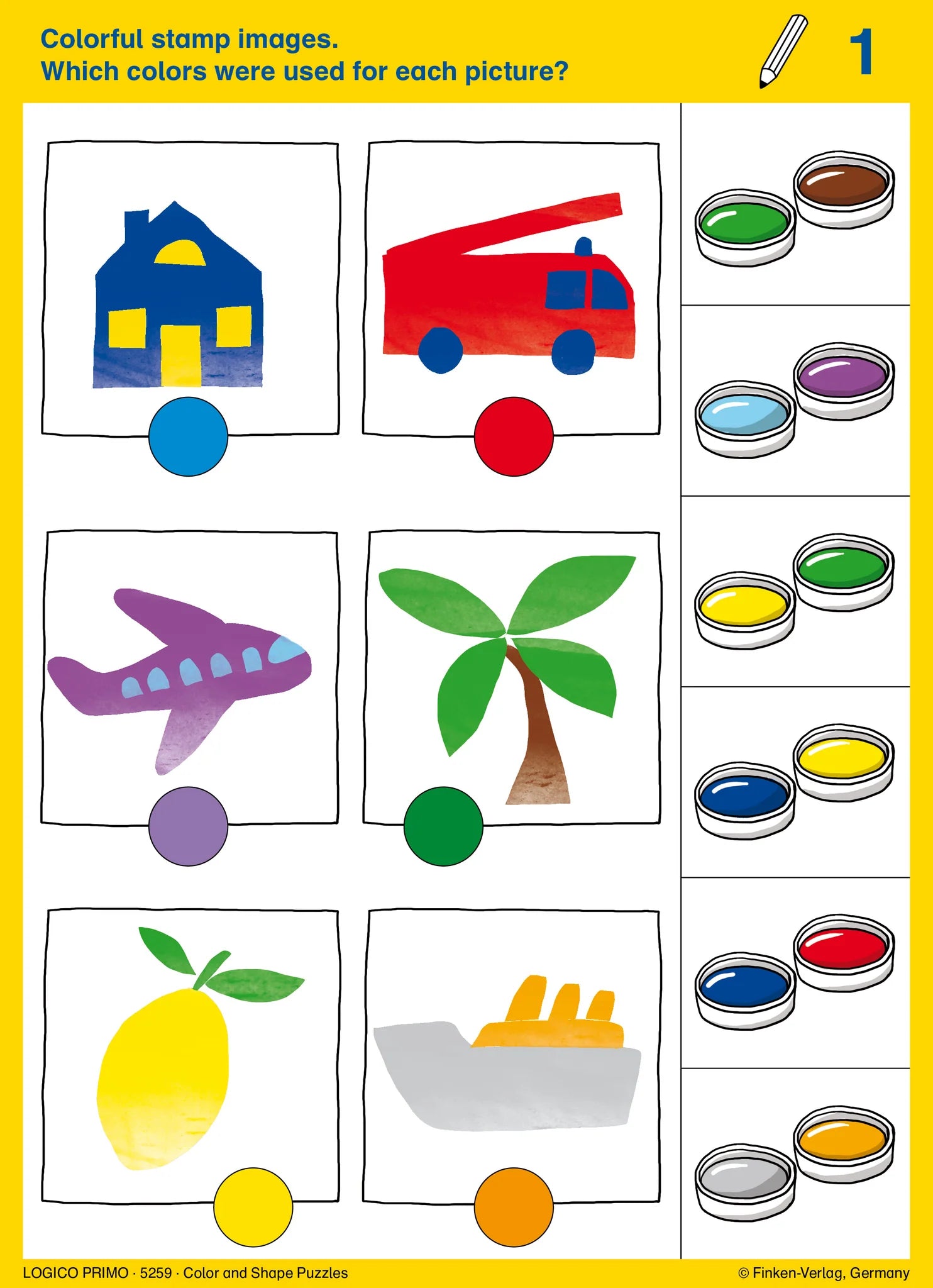 Colour and Shape Puzzles Learning Cards for LOGICO Primo Board 3 years +