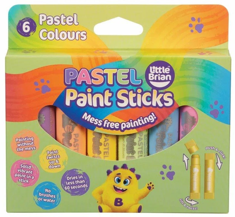Little Brian Paint Sticks - Pastel 6pk
