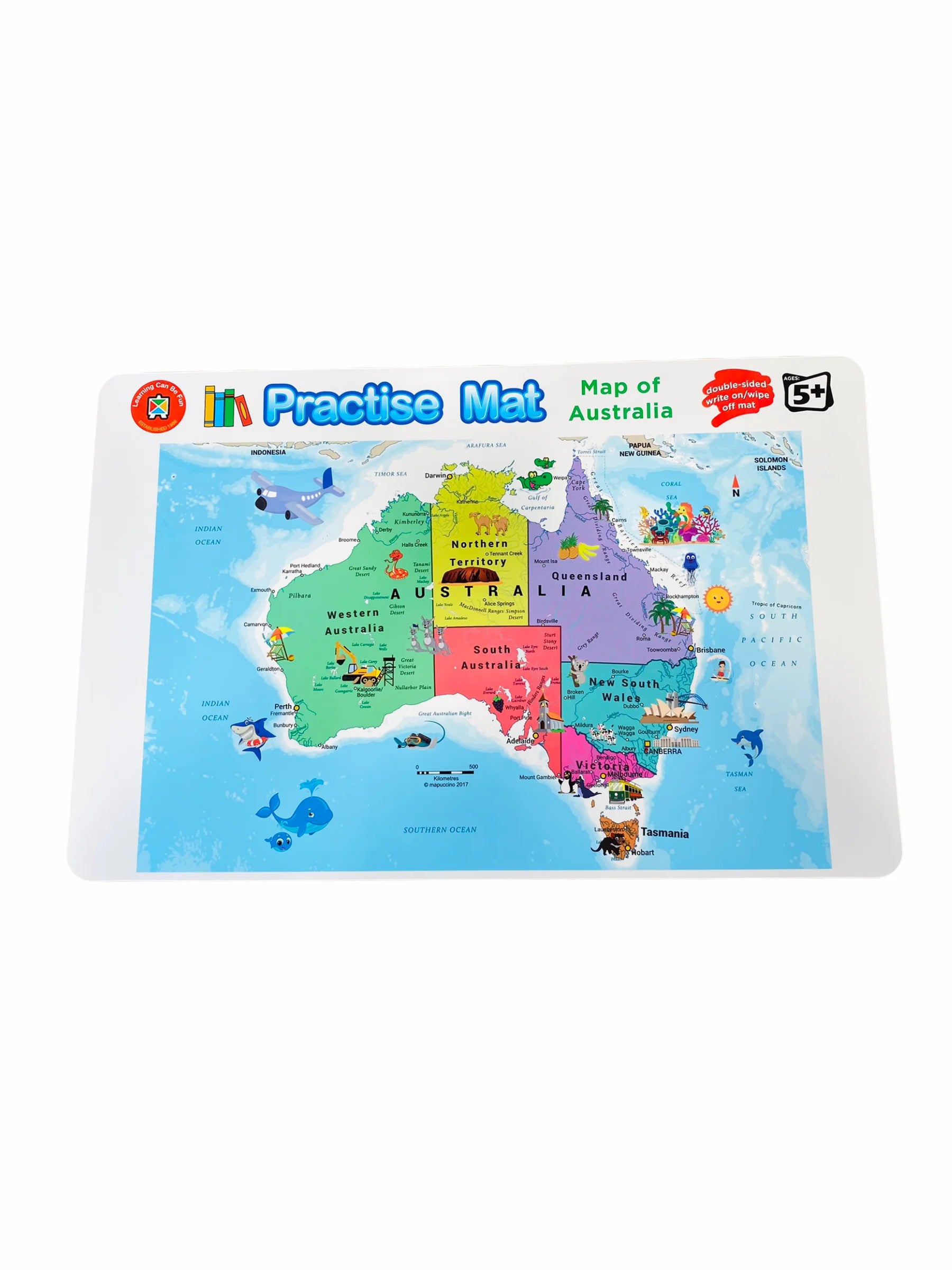 Map Of Australia Practise Mat - Learning Can Be Fun