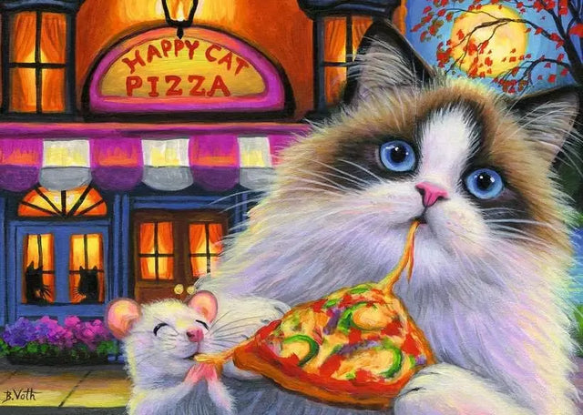 Ravensburger - Happy Cat Pizza Puzzle 35 Pieces