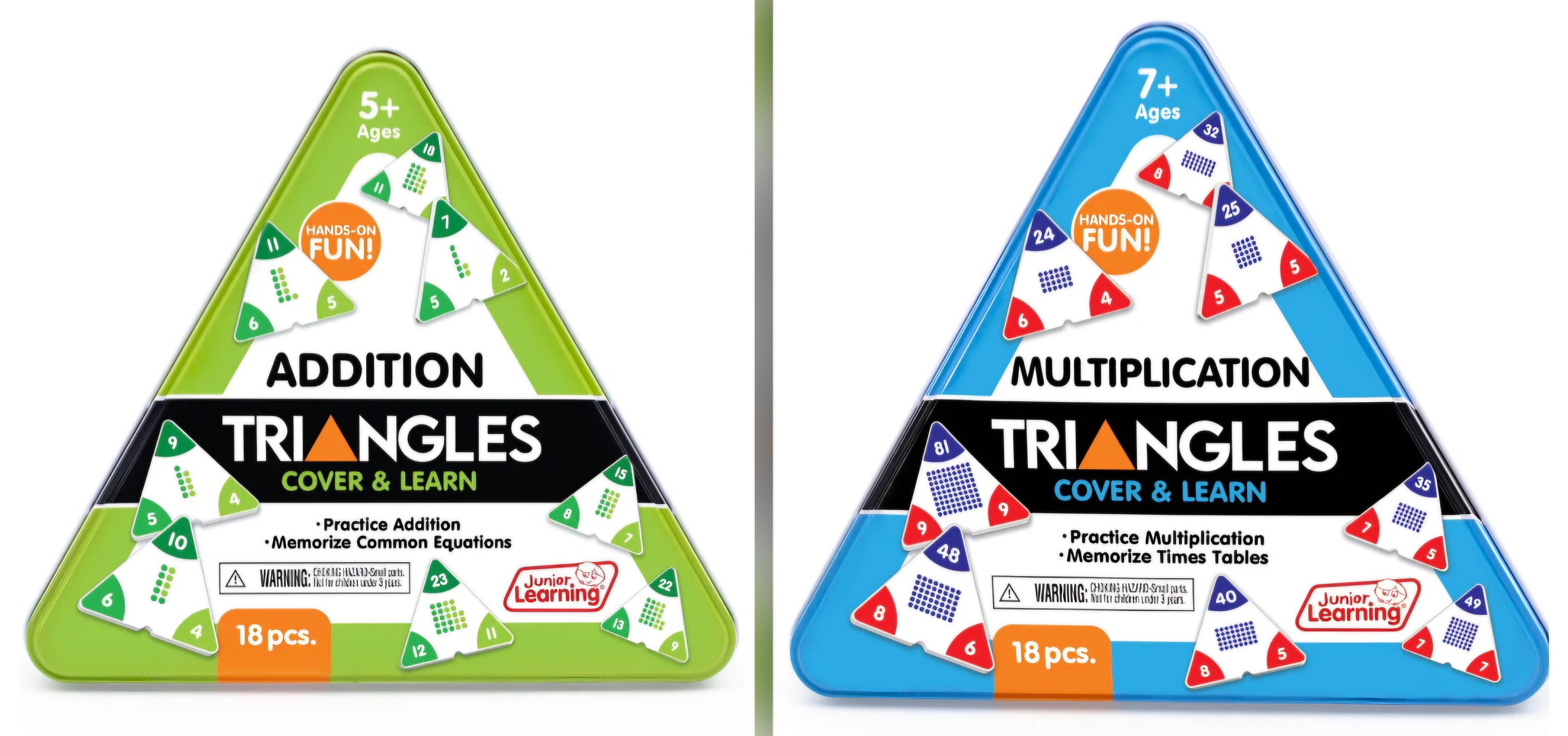 Math Triangles Cover & Learn By Junior Learning