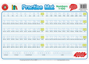 numbers 1-100 Practise Mat - Learning Can Be Fun