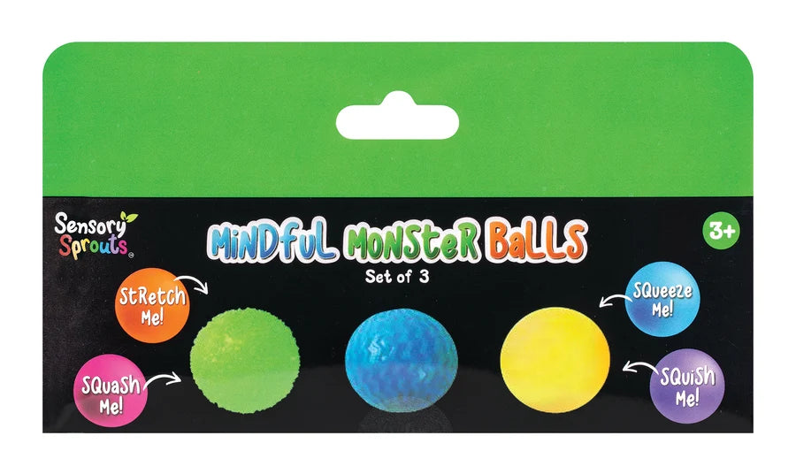 Mindful Monster Sensory Balls – Set of 3 | Sensory Sprouts