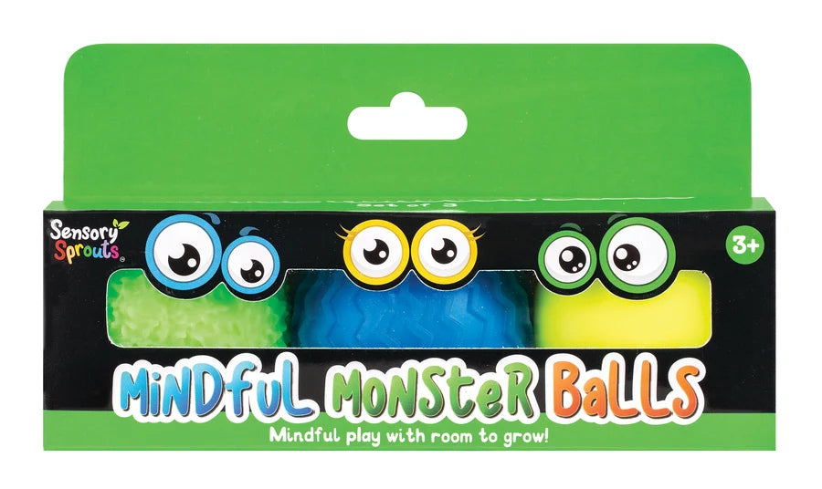 Mindful Monster Sensory Balls – Set of 3 | Sensory Sprouts