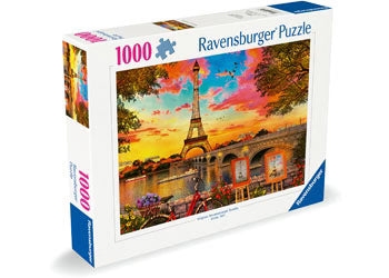 Ravensburger - The Banks of the Seine Puzzle 1000 Pieces - Paris - Eiffel Tower