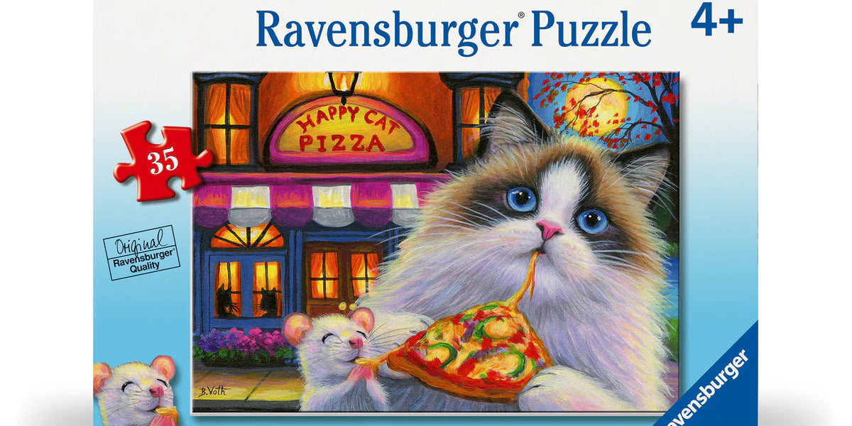 Ravensburger - Happy Cat Pizza Puzzle 35 Pieces