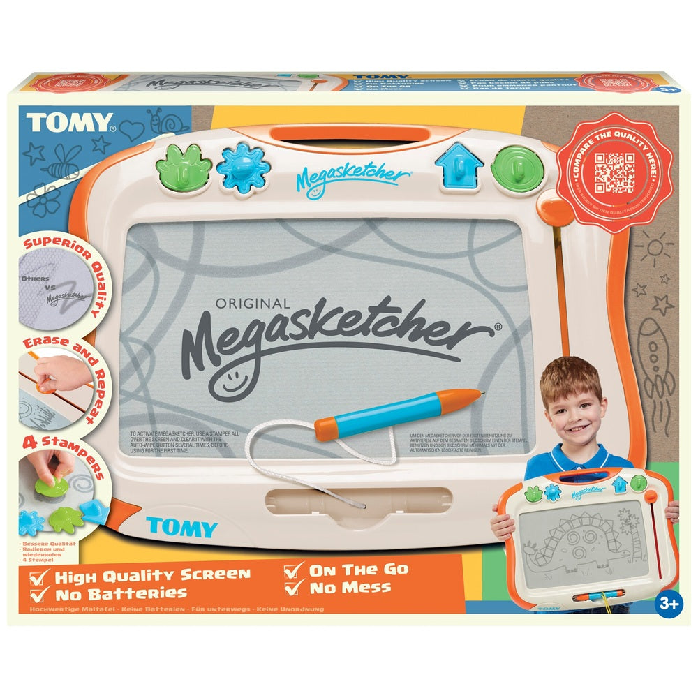 WHITE/ORANGE - TOMY Megasketcher Classic - Drawing Tool