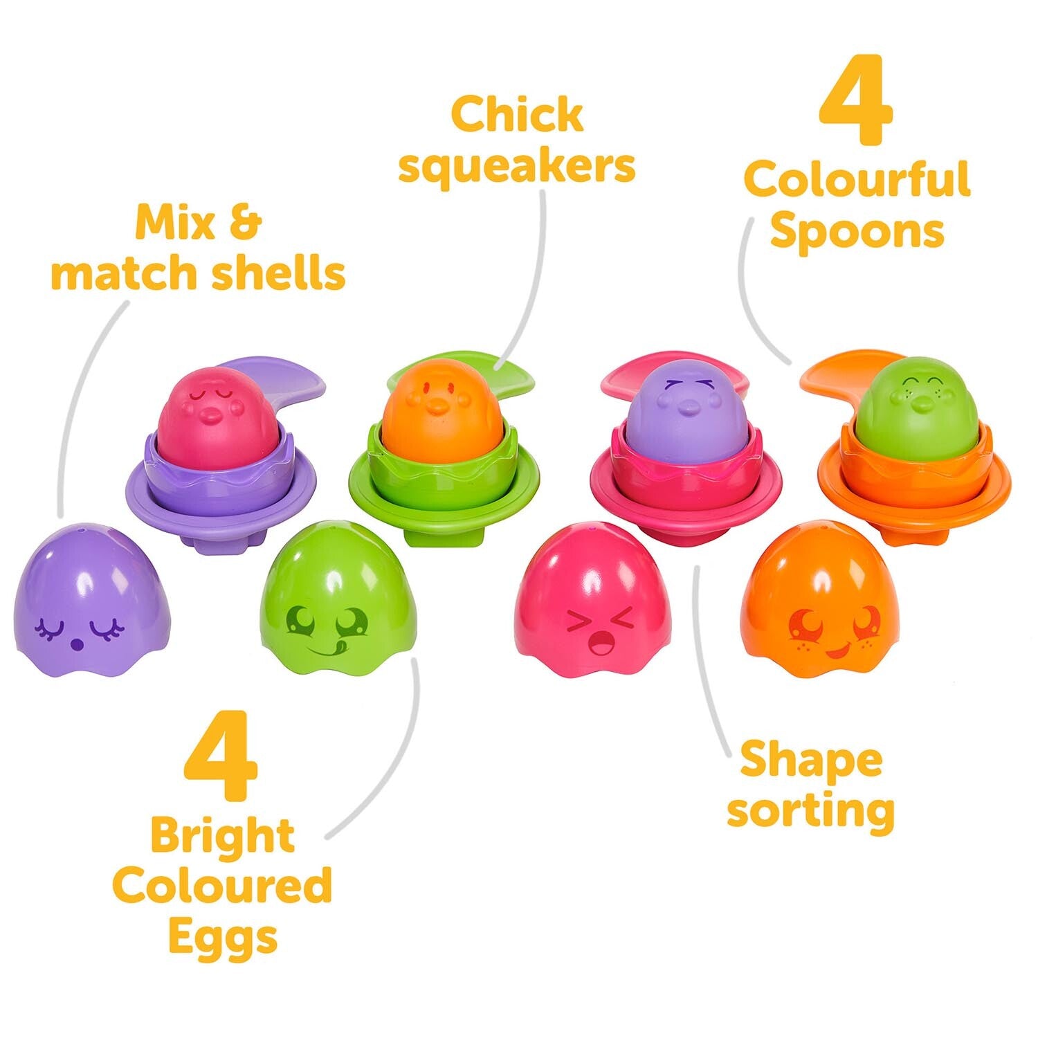 Hide and Squeak Egg and Spoon Set by TOMY