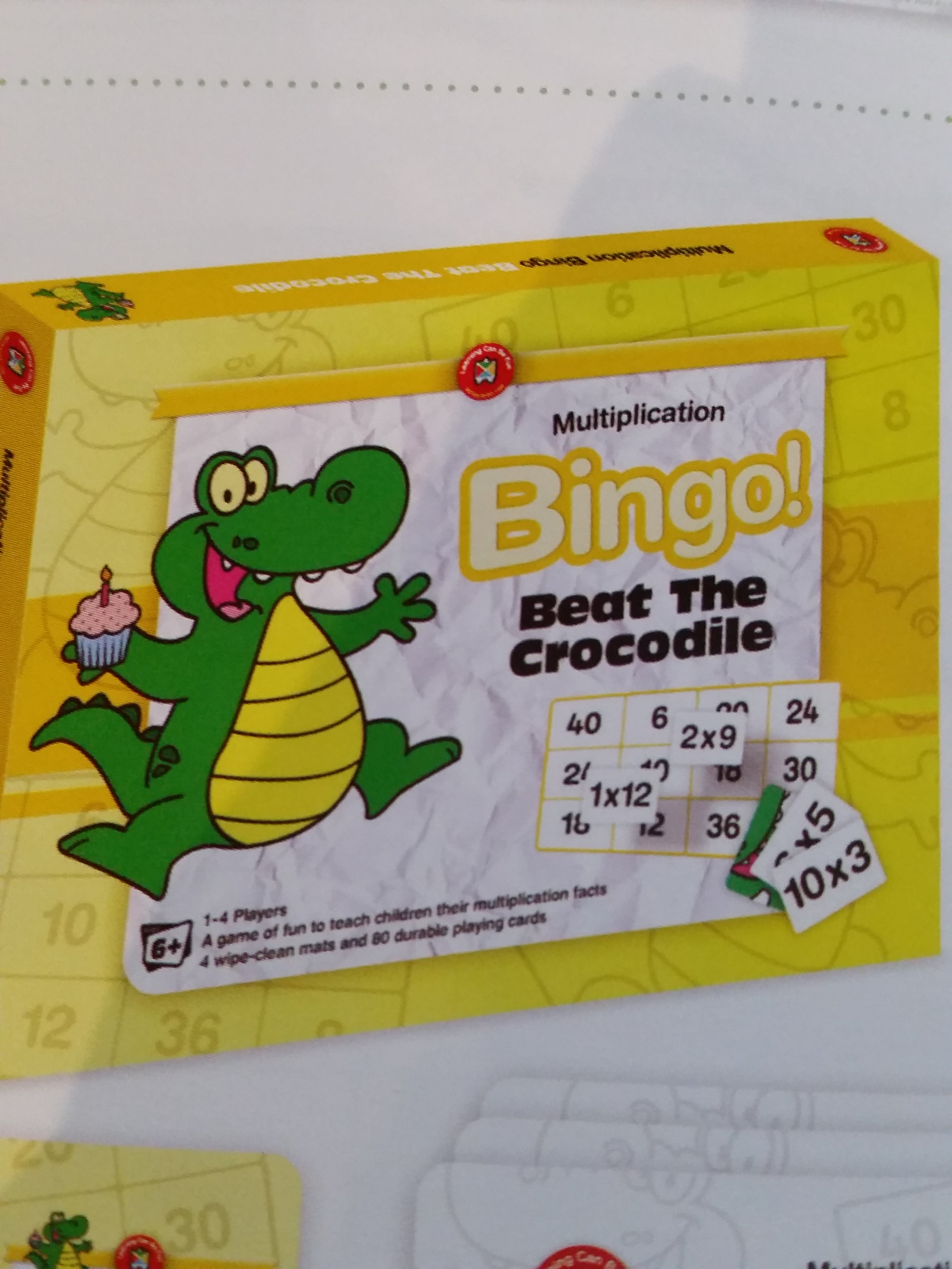 Beat the Crocodile Bingo - Multiplication 6+ by Learning Can be Fun