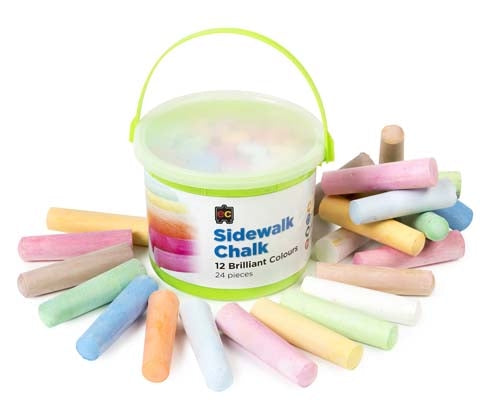Jumbo Chalk-Sidewalk Bucket 24 Pieces