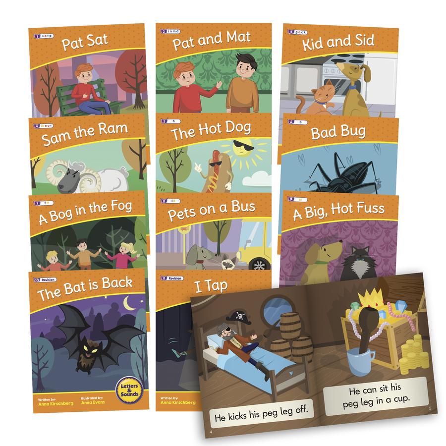 12 Decodable Readers - Phase 2 - Letter Sounds - FICTION Books - By Junior Learning