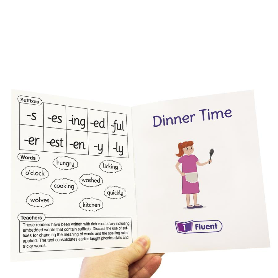 12 Decodable Readers - Phase 6 - Spelling - FICTION Books - By Junior Learning