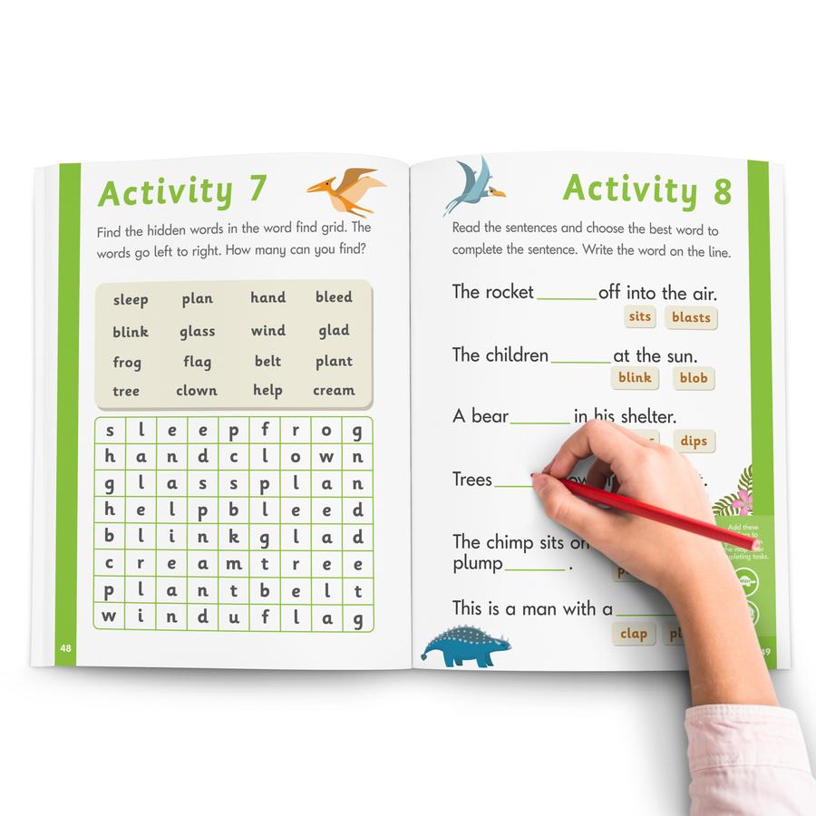 Phase 4 Workbook for Decodable Readers by Beanstalk Books