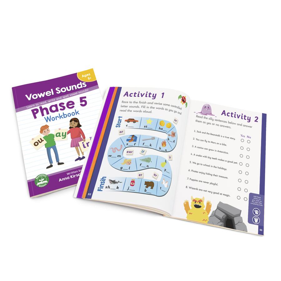 Phase 5 Vowel Sounds Workbook by Beanstalk Books