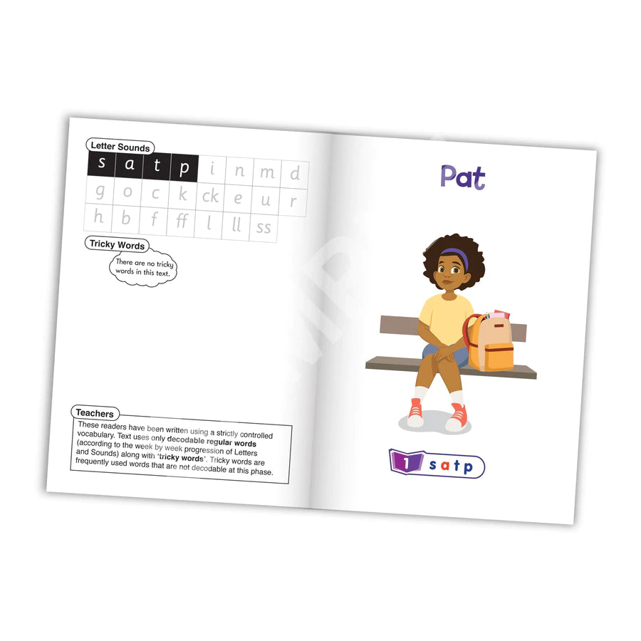 12 Decodable Readers - Phase 2 - Letter Sounds - FICTION Books - By Junior Learning