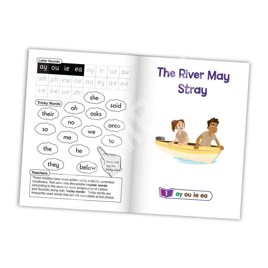 12 Decodable Readers - Phase 5 - Vowel Sounds - FICTION Books - By Junior Learning