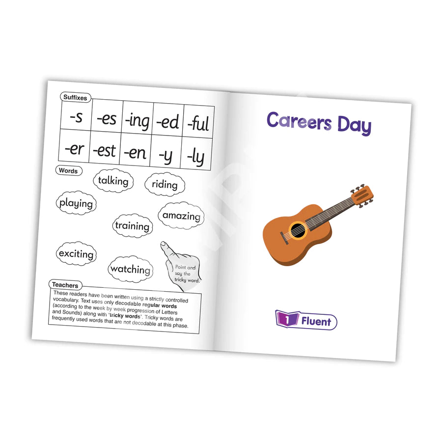 12 Decodable Readers - Phase 6 - Spelling - FICTION Books - By Junior Learning