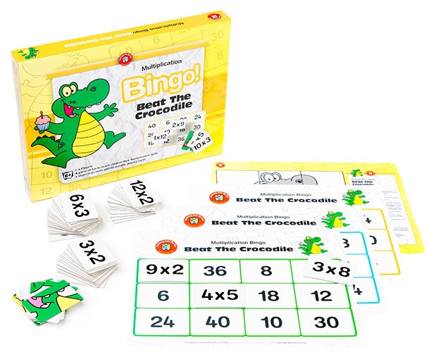 Beat the Crocodile Bingo - Multiplication 6+ by Learning Can be Fun