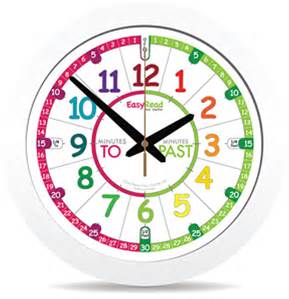 EasyRead Time Teacher Wall Clock 29cm Colour Face - Real Working Clock