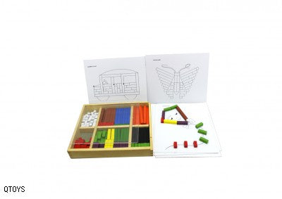 Wooden Cuisenaire Learning Counting Rods by Qtoys