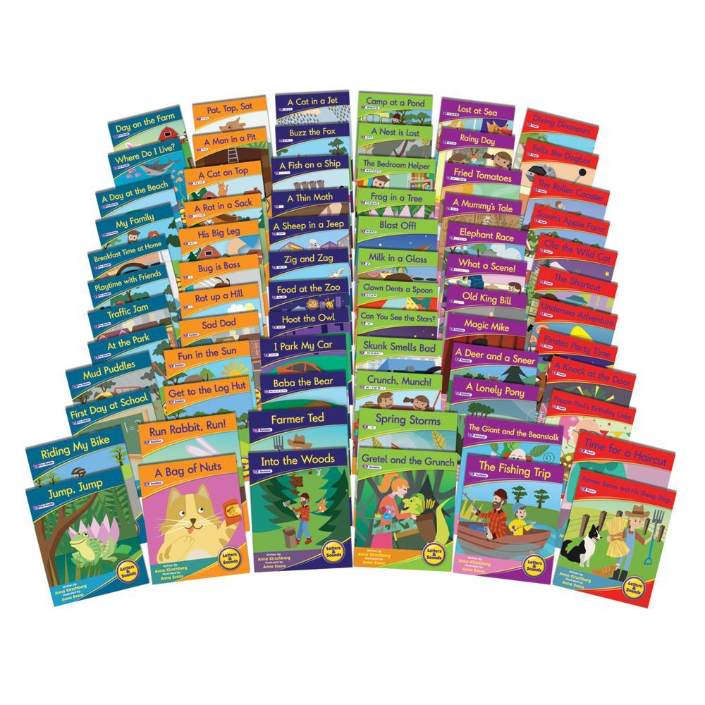 Junior Learning fiction decodable readers across the six Letters and Sounds phases