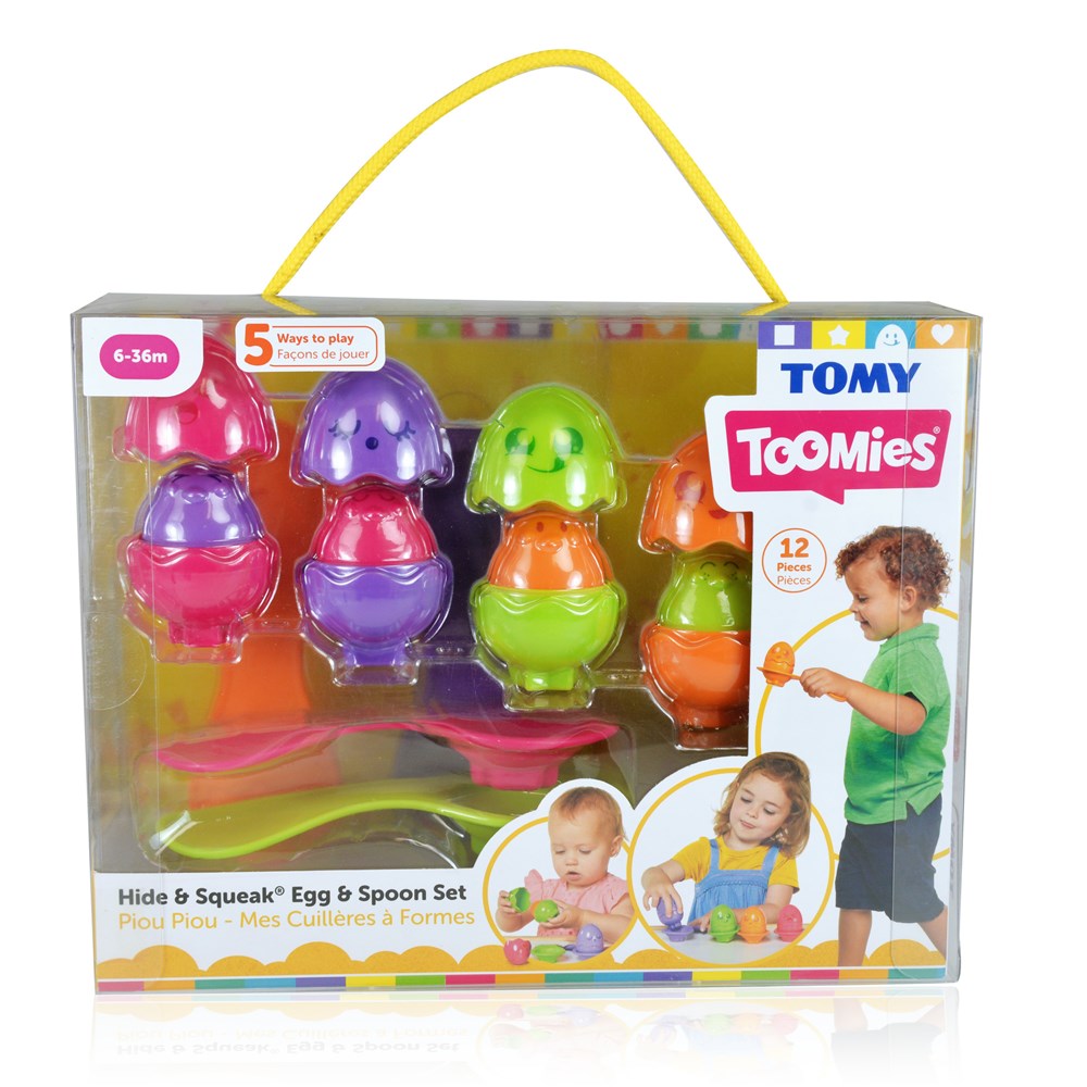 Hide and Squeak Egg and Spoon Set by TOMY