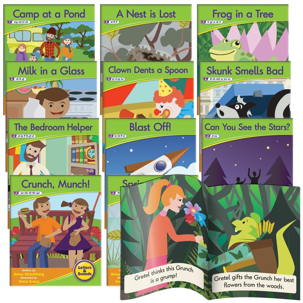 12 Decodable Readers - Phase 4 - Blend - FICTION Books - By Junior Learning