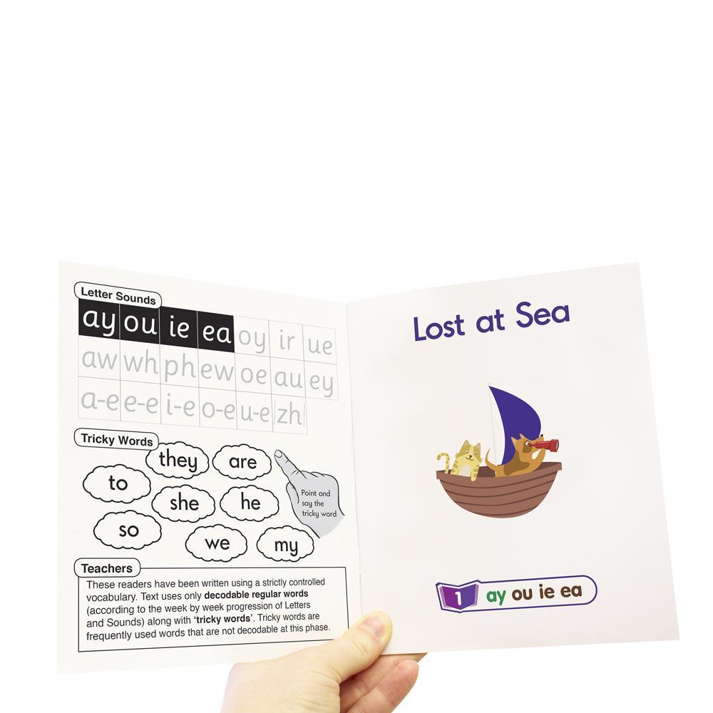 12 Decodable Readers - Phase 5 - Vowel Sounds - FICTION Books - By Junior Learning